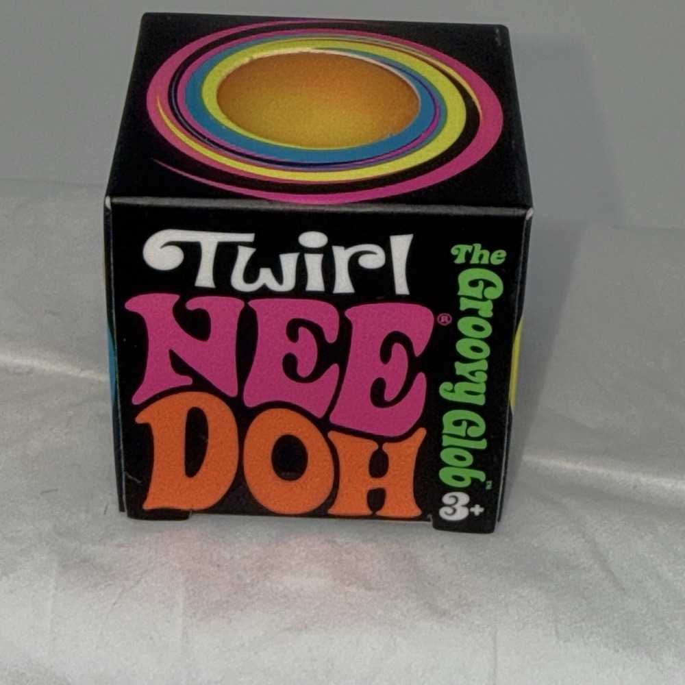 NEE DOH Cool Cube 1.25" Twirl Rare Fidget Squishy Toy NIB - IN HAND